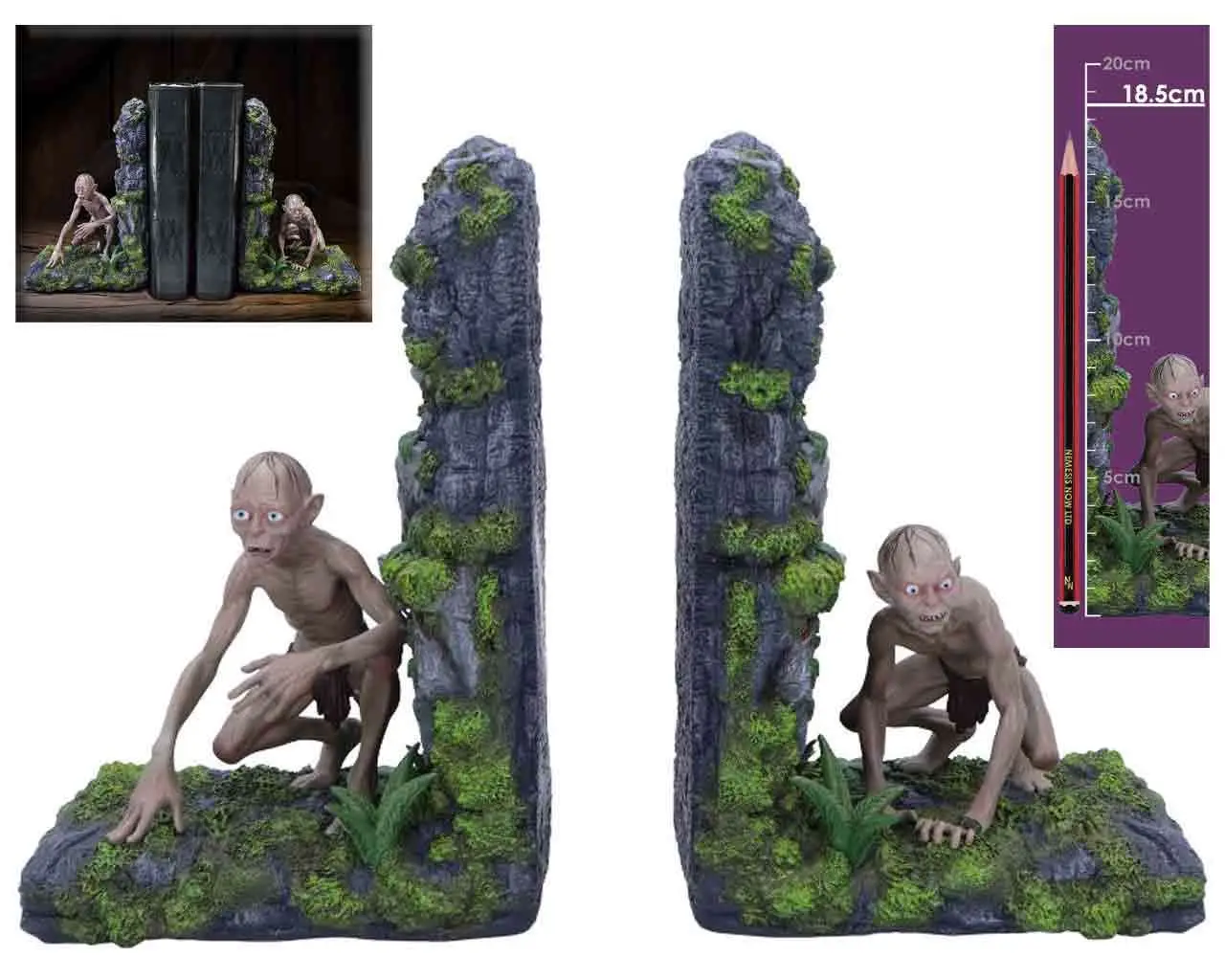 Lord of the Rings Gollum and Smeagol Book Ends - Figurine
